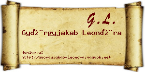 Györgyjakab Leonóra névjegykártya