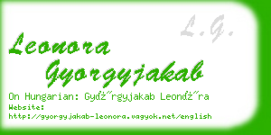 leonora gyorgyjakab business card